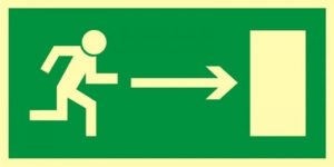 Знак «Аварийный выход»   ,, Направление выхода из пути эвакуации    Знак Эвакуационная дверь   «Место встречи для эвакуации»